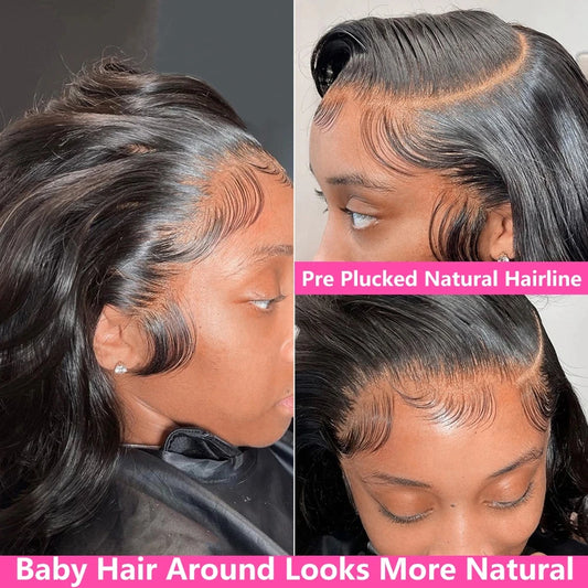 Body Wave 13x4 Lace Front Wig — Natural Black, 22–24 Inch