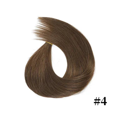 Nano Ring Hair Extensions 100% Human Hair Straight Weft Pre-tipped Strands For Easy DIY Hair Extension Application