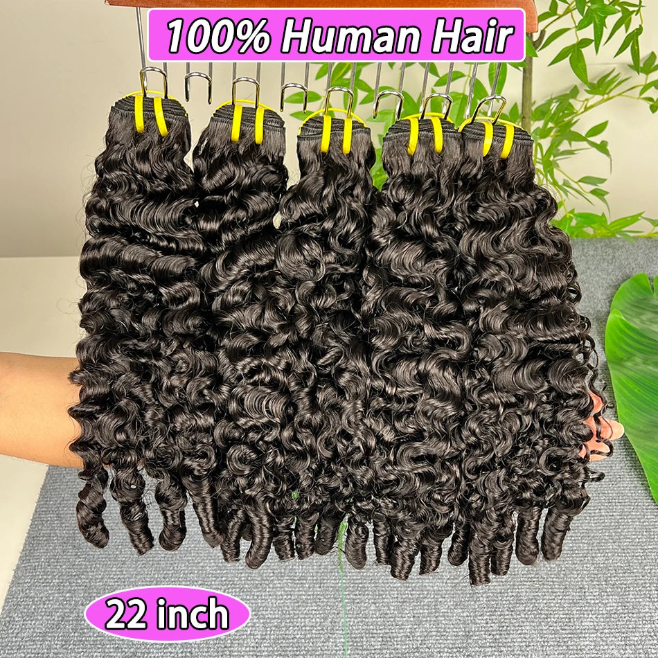 Bouncy Spiral Curly Hair Bundles #1B Natural Cuticle Aligned Burmese Curly Raw Virgin Hair Weft Extensions 1 2 3 4 Bundle