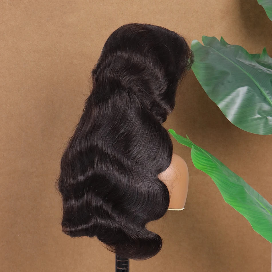 Body Wave Double Drawn Human Hair Wigs 4x4 13x4 HD Lace Closure Frontal Wig Preplucked Lace Wigs Vietnamese 100% Raw Virgin Hair