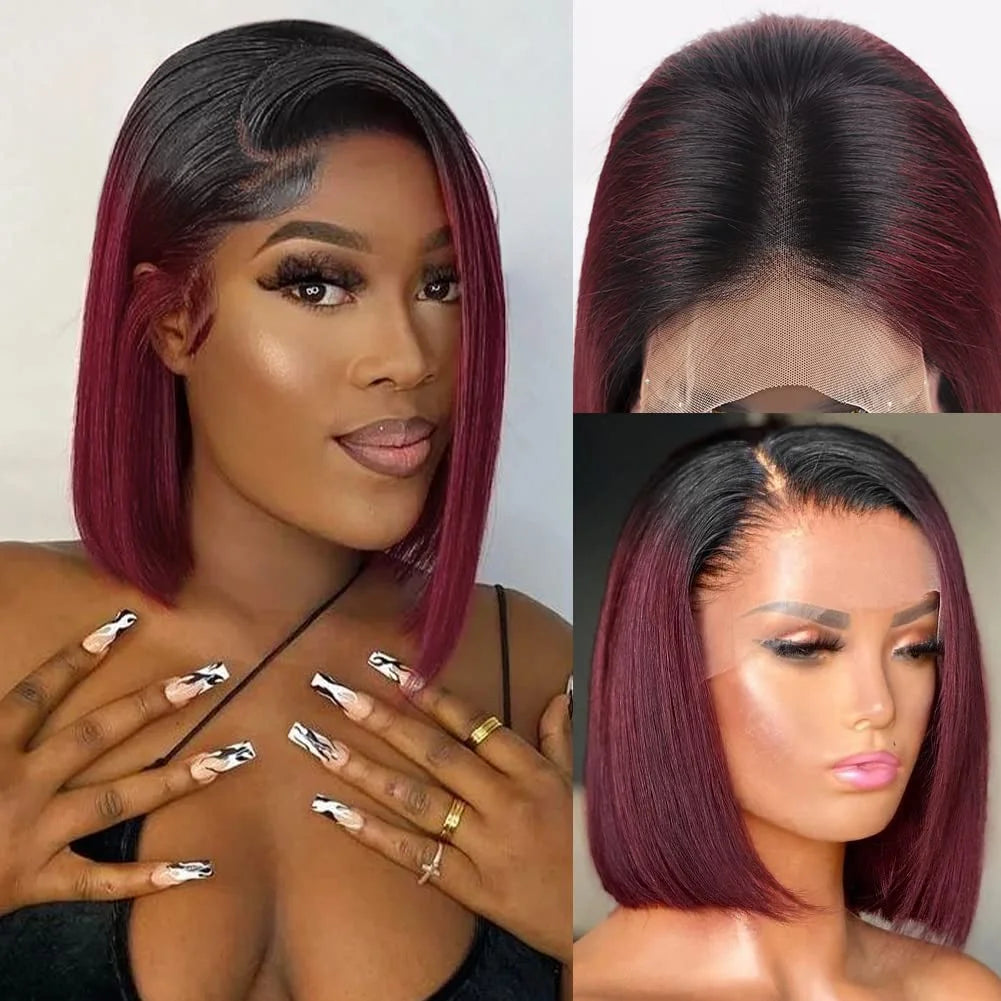 Chocolate Brown Straight Bob Wig — 13x4 Lace Front, 180% Density