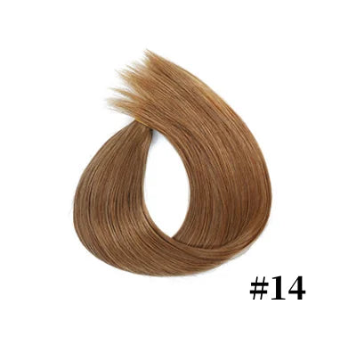 Nano Ring Hair Extensions 100% Human Hair Straight Weft Pre-tipped Strands For Easy DIY Hair Extension Application