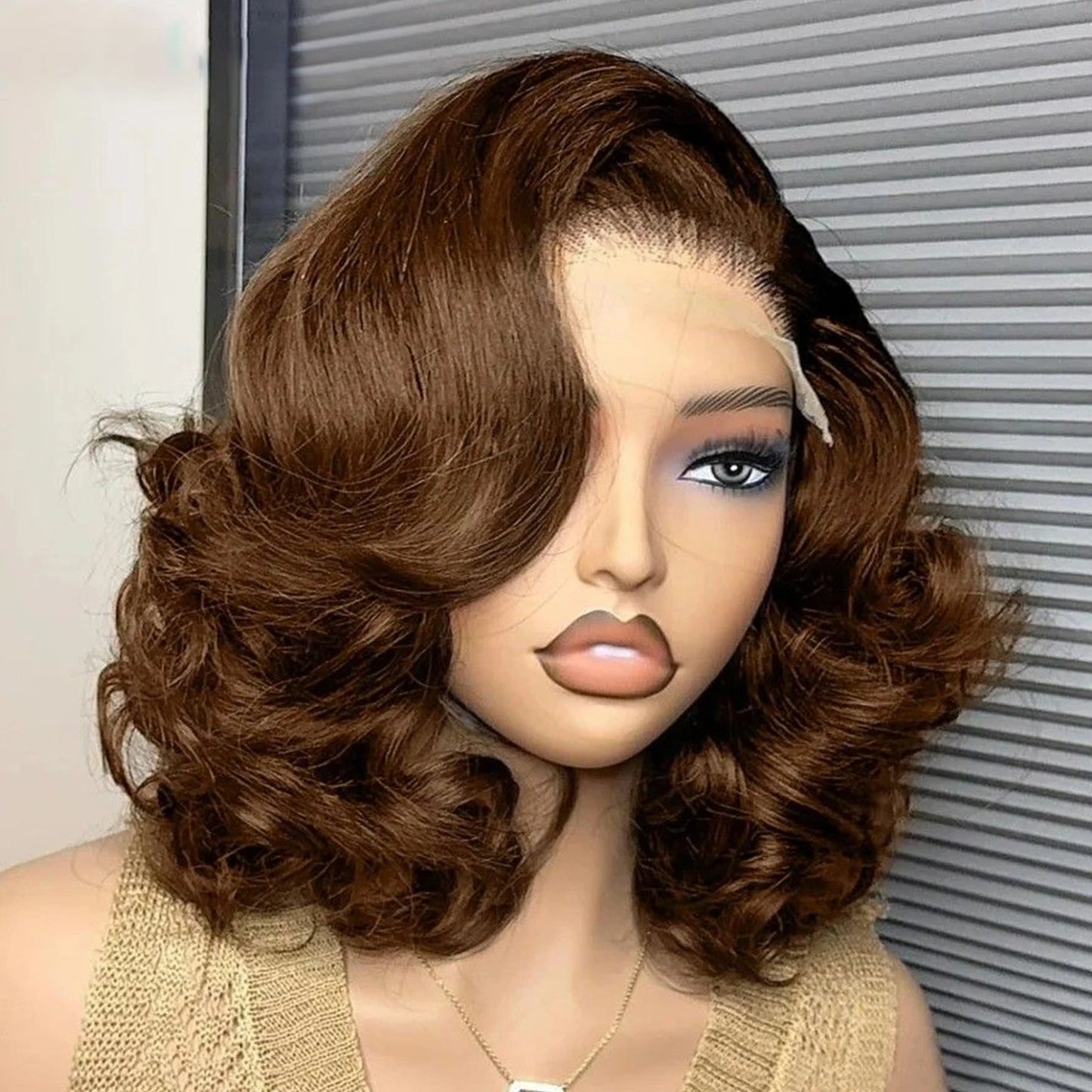 Burgundy 99J Bob Wig — Loose Body Wave, 13x4 Lace Front