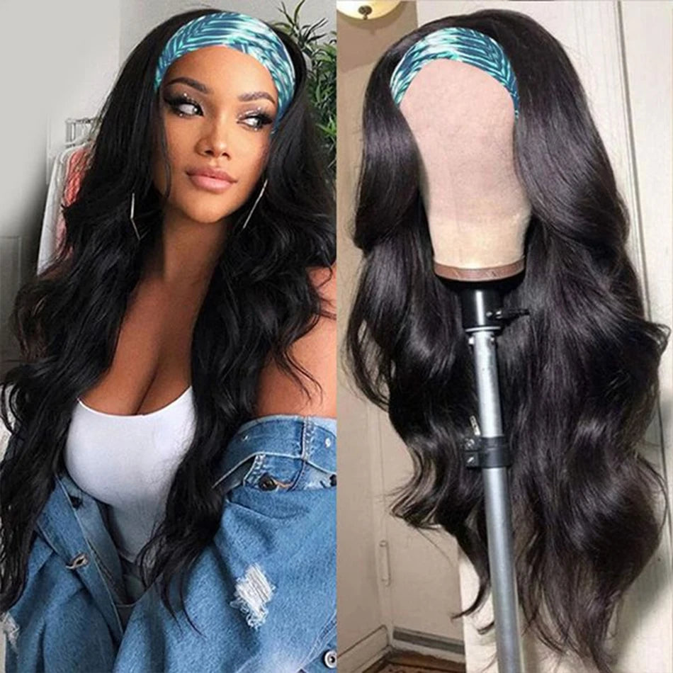 Body Wave Headband Wig — 30 Inch, 180% Density Remy Hair