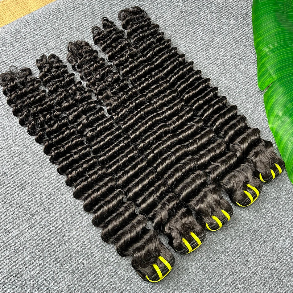 Deep Wave Bundles Natural Color 100% Raw Virgin Human Hair 10-30inch Vietnamese Wavy Hair Weave Extensions Wholesale For Women