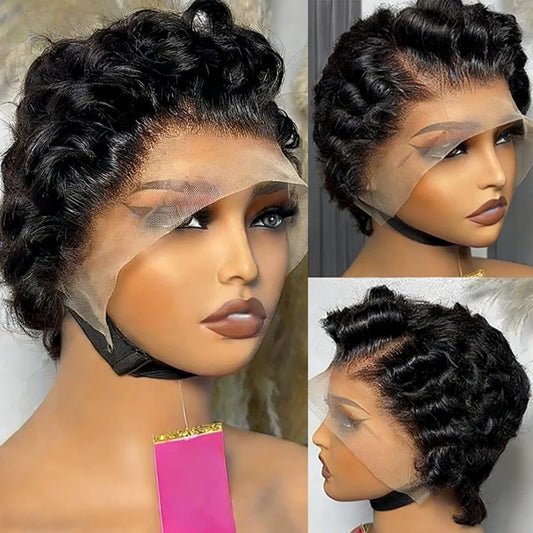 Loose Wave Pixie Bob Wig — Pre-Plucked, 13x4 Lace Front