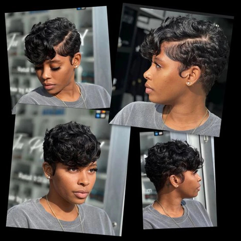 613 Blonde Loose Wave Pixie Bob Wig — 13x4 Lace Front