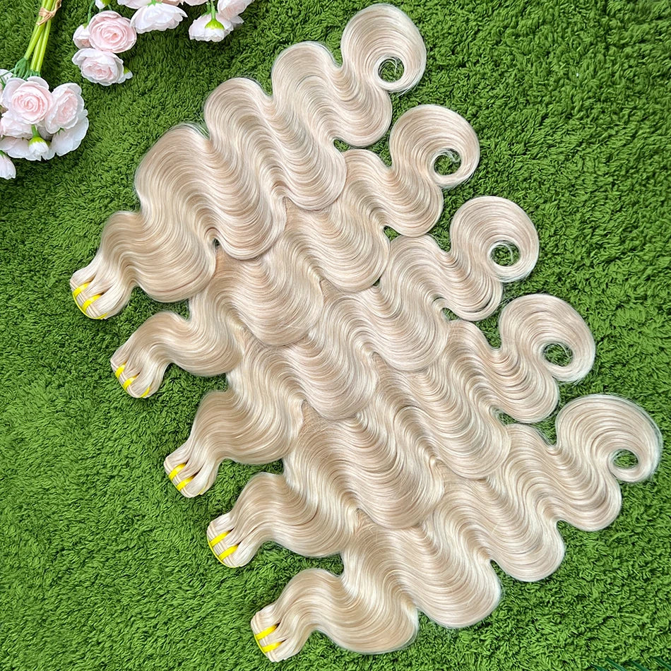 #60 Color Body Wave Human Hair Bundles 100 Grams 18-30 Inch 1/2/3/4 Pcs 100% Raw Virgin Vietnamese Human Hair Weave Extensions