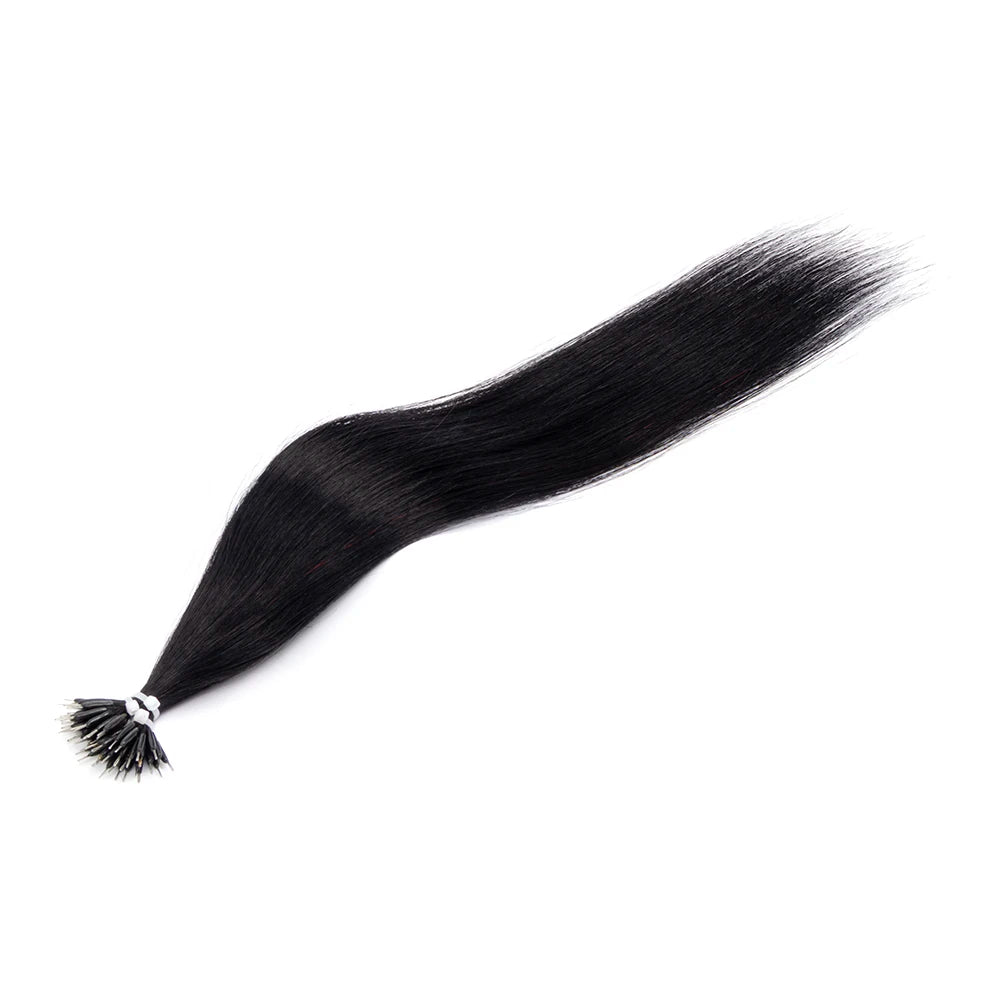 Nano Tip Human Hair Extensions – Ash & Bleach Blonde Balayage, 16–20″, 30g (50 Strands)