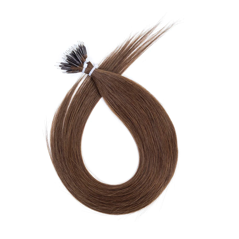 Nano Tip Human Hair Extensions – Ash & Bleach Blonde Balayage, 16–20″, 30g (50 Strands)