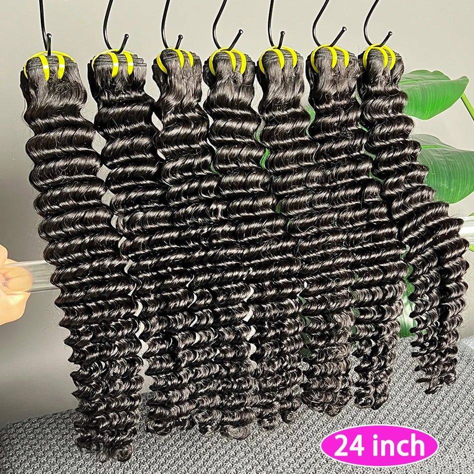 Deep Wave Bundles Natural Color 100% Raw Virgin Human Hair 10-30inch Vietnamese Wavy Hair Weave Extensions Wholesale For Women