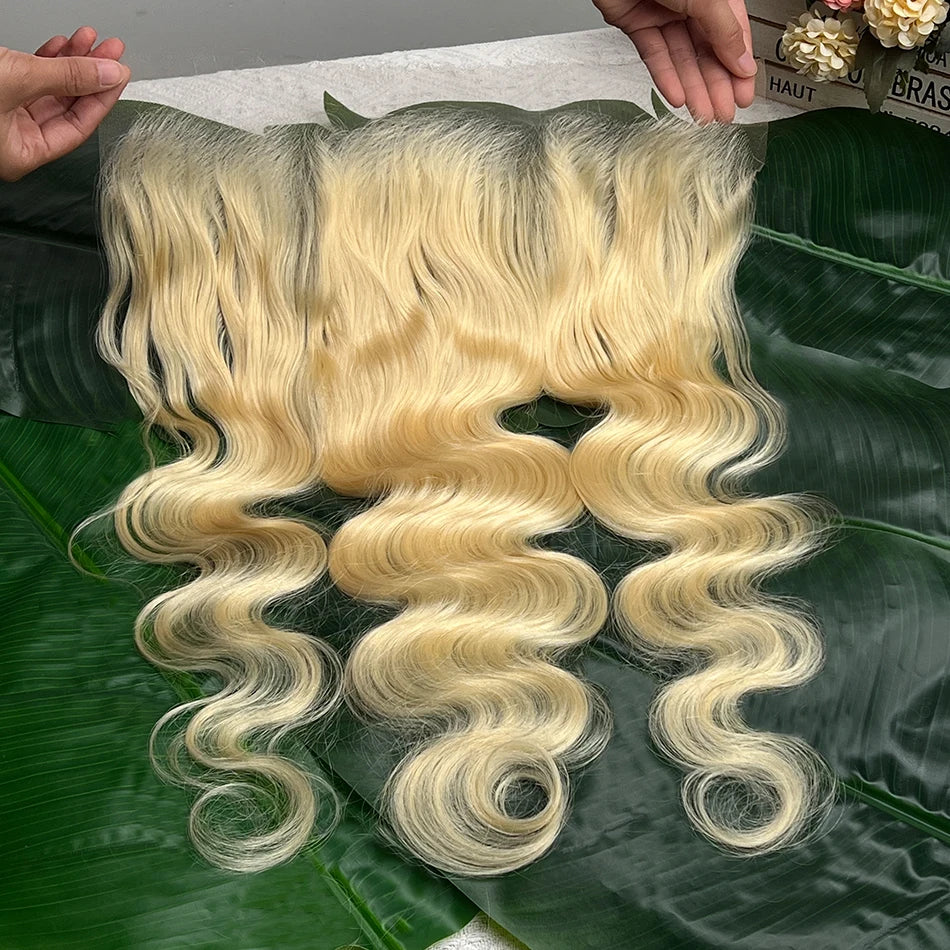 #613 Color Blonde 13x6 HD Lace Frontal Body Wave Real Human Hair