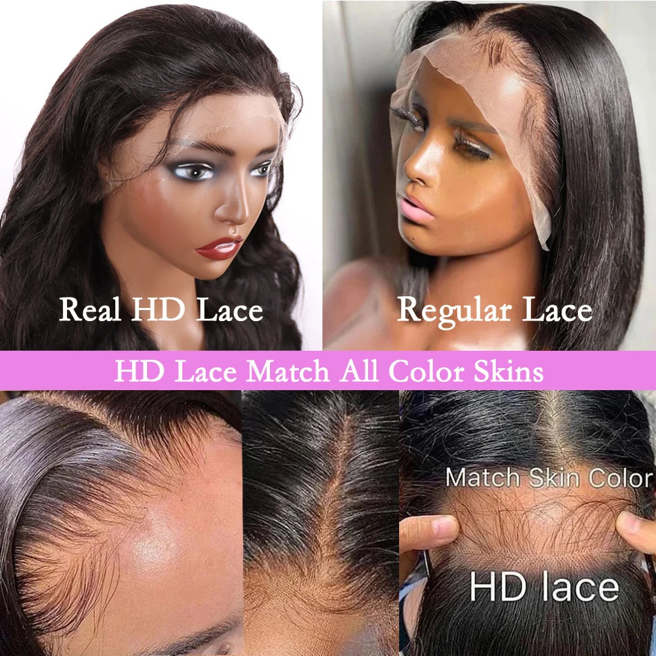 Body Wave Super Double Drawn Human Hair Wigs 4x4 HD Closure 13x4 HD Lace Frontal Wig 200 250% Density Vietnamese Raw Virgin Hair