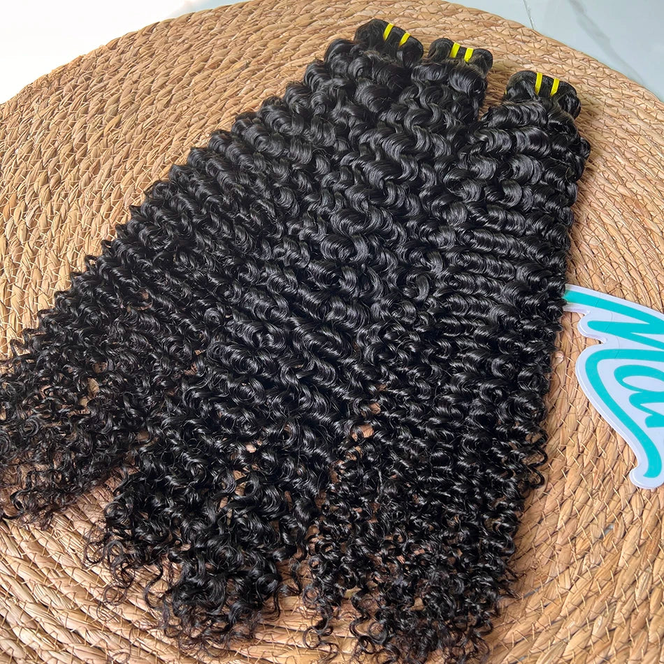 Deep Curly Human Hair Bundles 100% Unprocessed Raw Virgin 10-30 Inches Vietnamese Bouncy Curly Hair Weave Extensions For Women