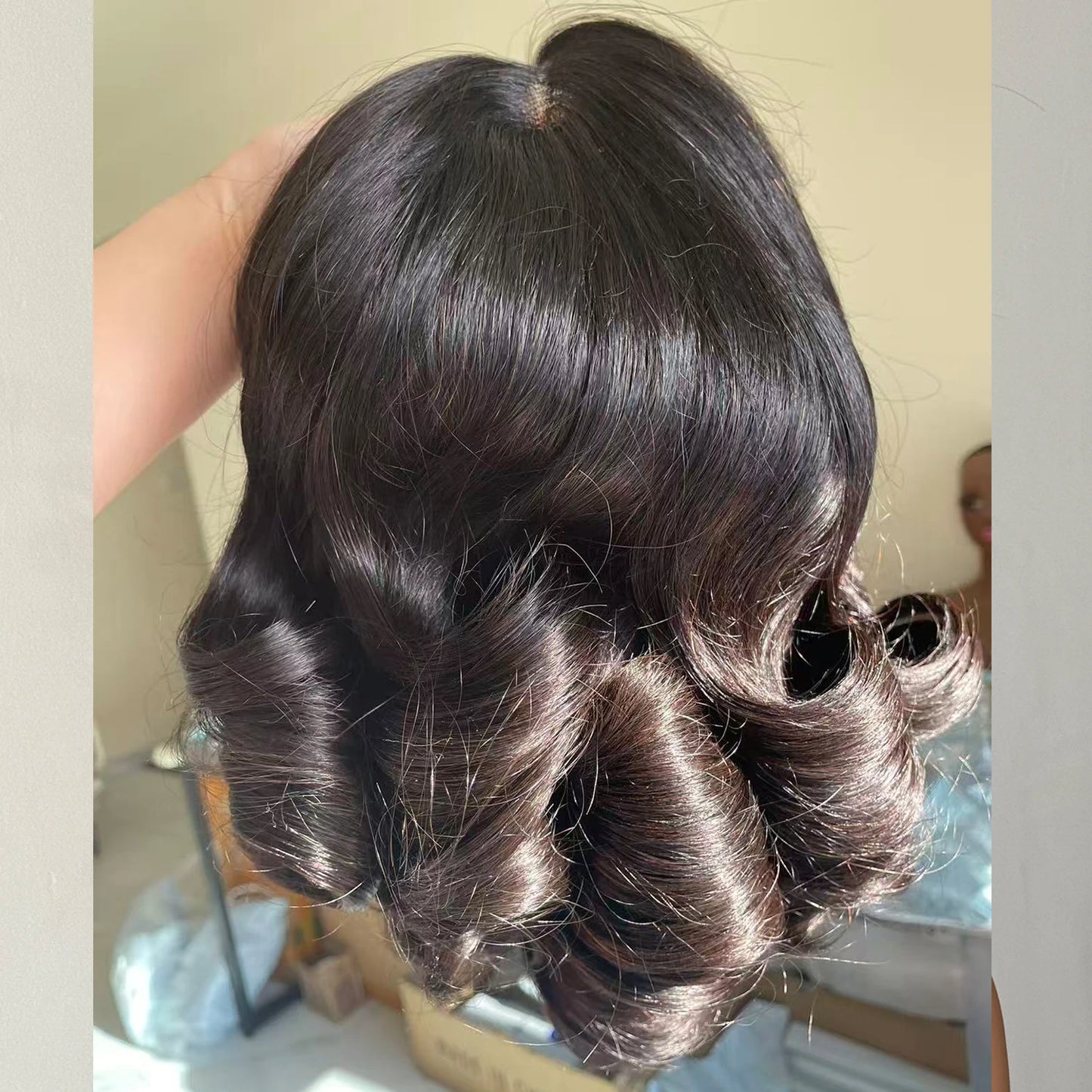 Bouncy Body Wave Bob Wig — Burgundy 99J, 13x4 Lace Front, 250% Density