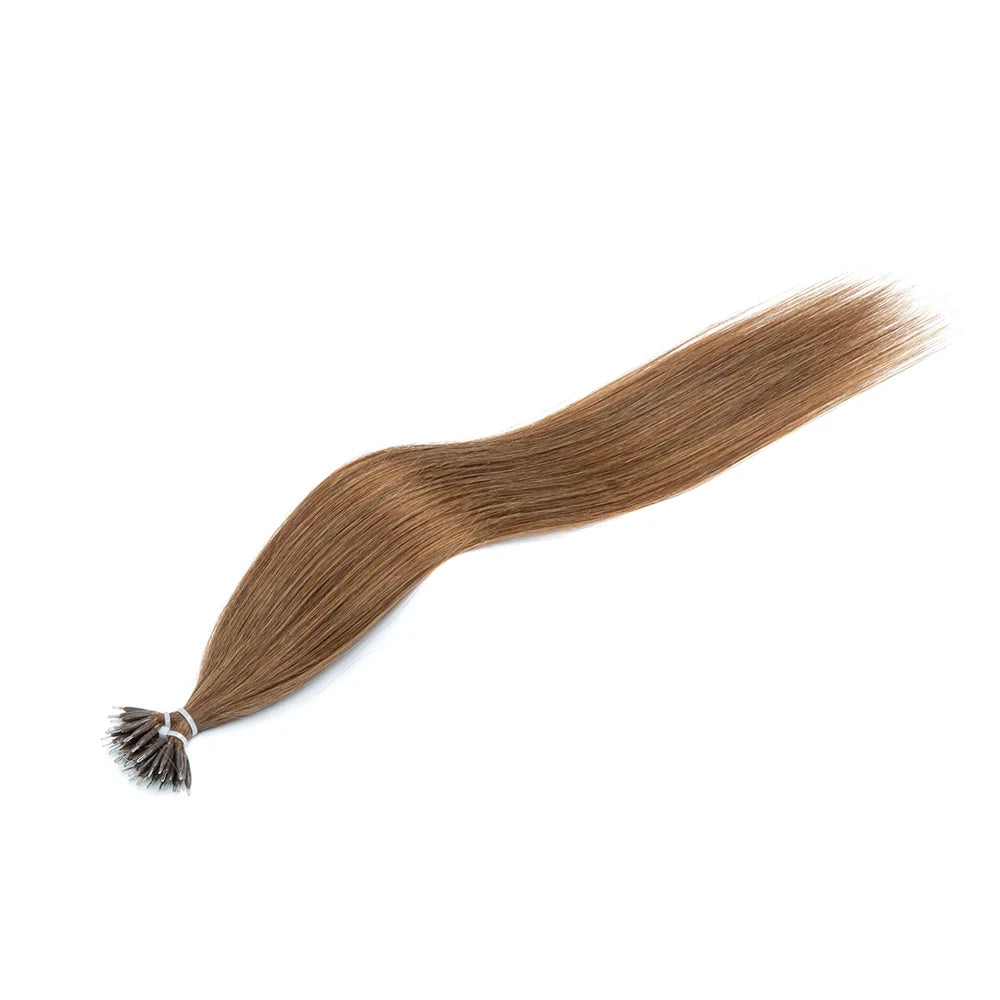 Nano Tip Human Hair Extensions – Ash & Bleach Blonde Balayage, 16–20″, 30g (50 Strands)